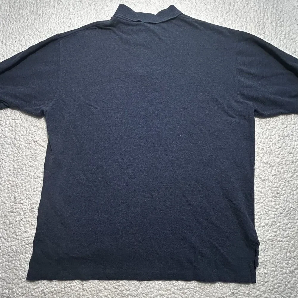 Polo Ralph Lauren Men Shirt Size XL Navy Blue Heather Cotton Short Sleeve Polo